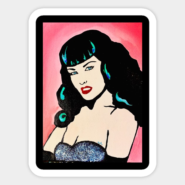 Bettie Sticker by Malanvision Studio 